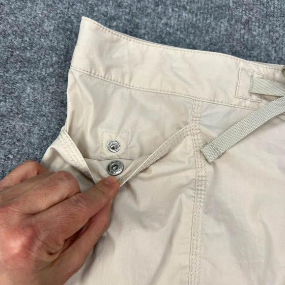 Eddie Bauer Khaki Skirt Womens 8 Snap Button Drawstring Cotton Nylon Outdoor - Picture 5 of 13